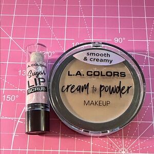 L.A. Colors Cream to Powder Makeup & Sugar Lip Scrub - Cream